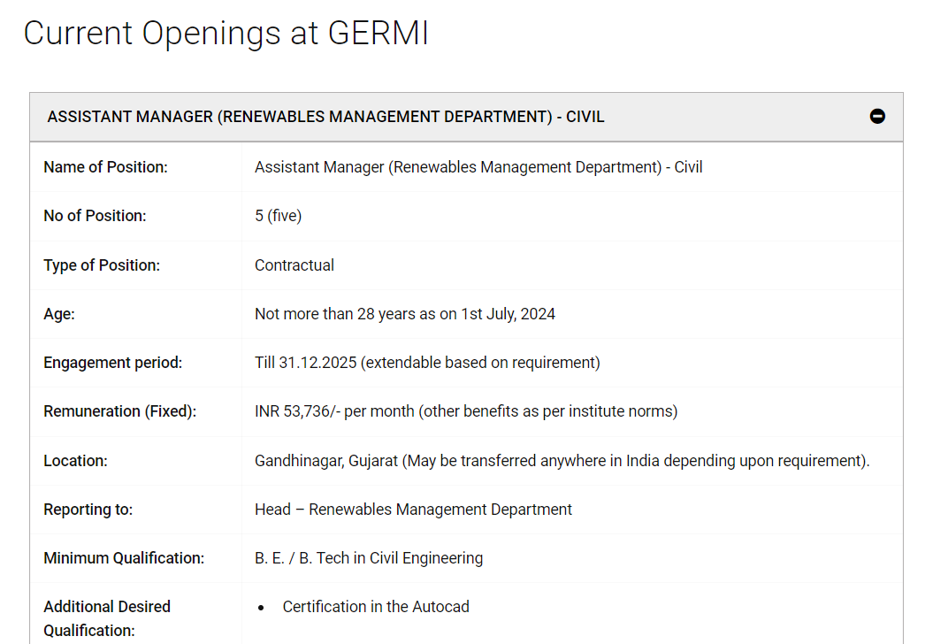 Germi recruitment various posts 2024.png